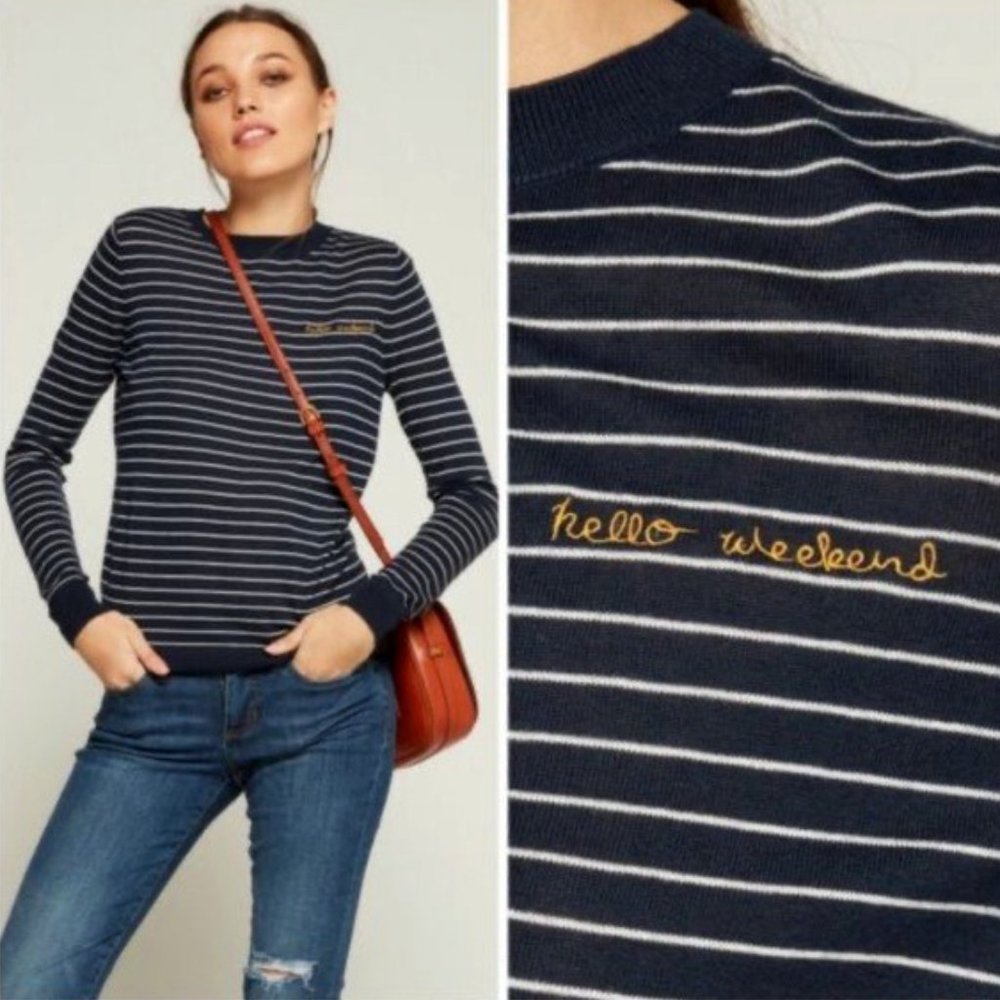 Banana Republic Silk Cashmere Striped Sweater